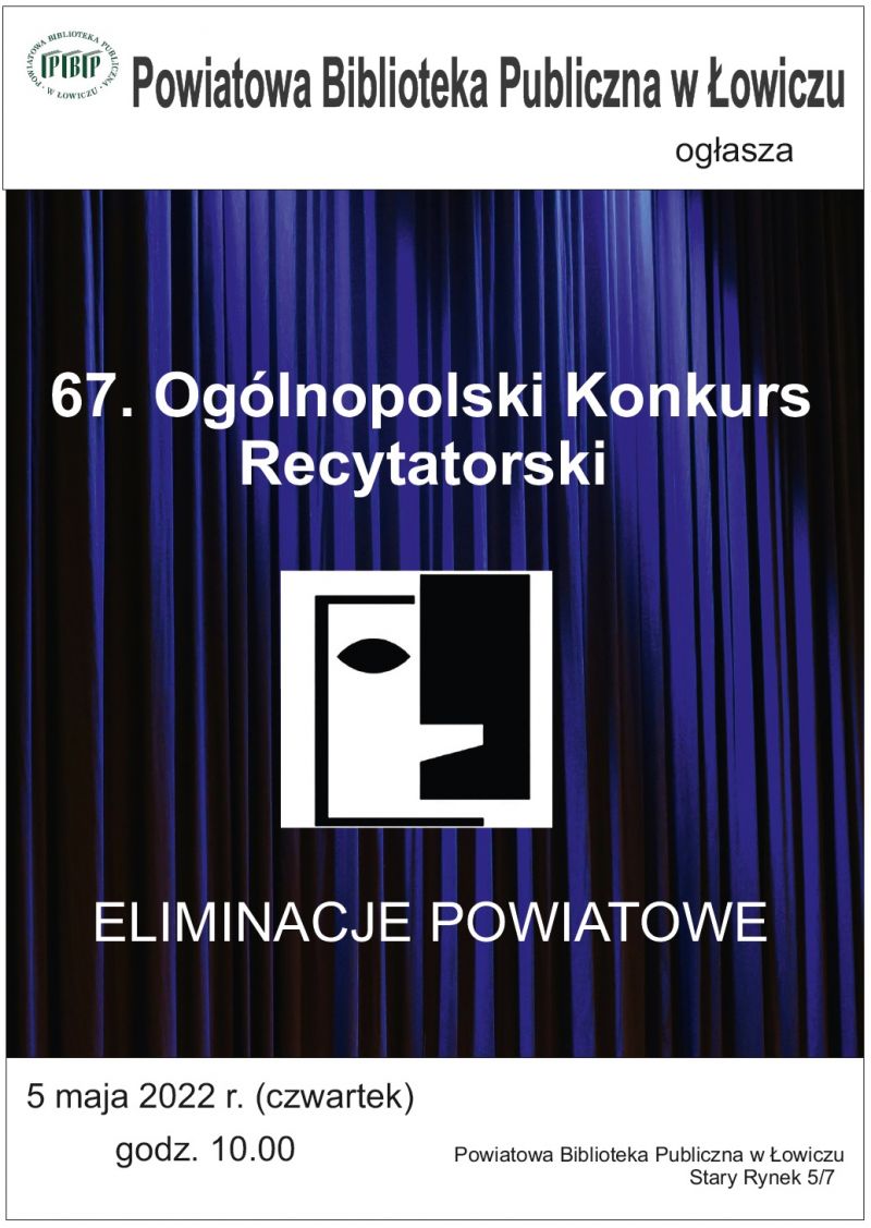 plakat konkurs recytatorski