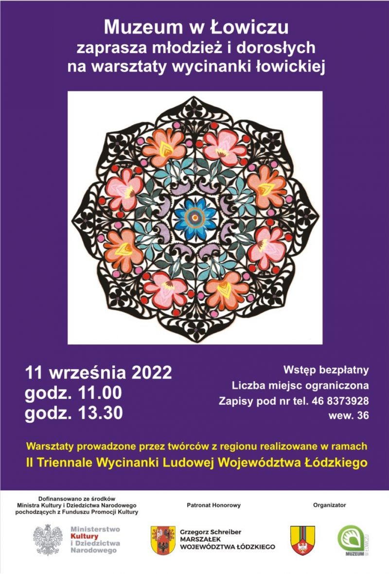 plakat warsztaty wycinanki