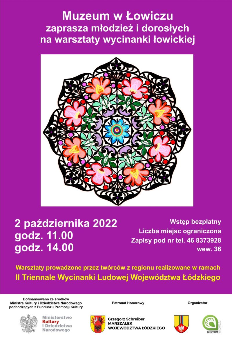 plakat warsztaty wycinanki