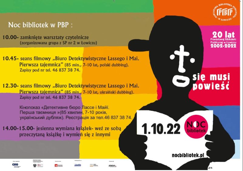 plakat noc bibliotek