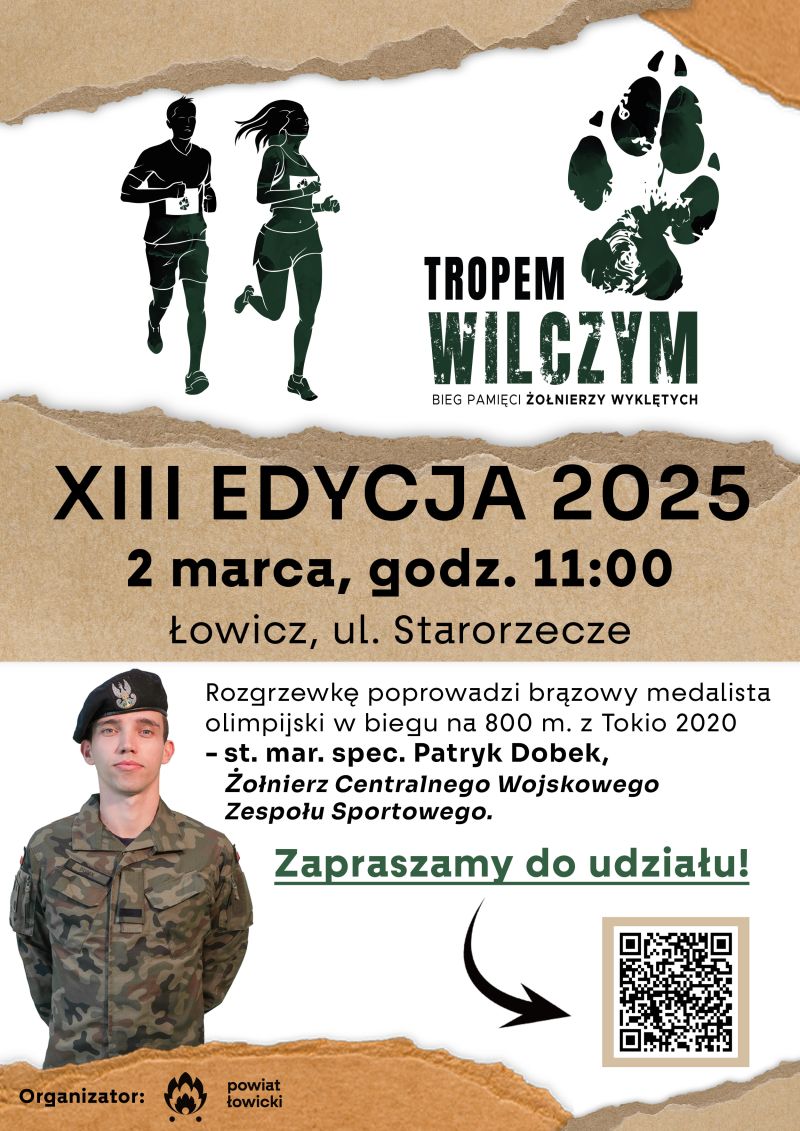 Tropem Wilczym - plakat biegu