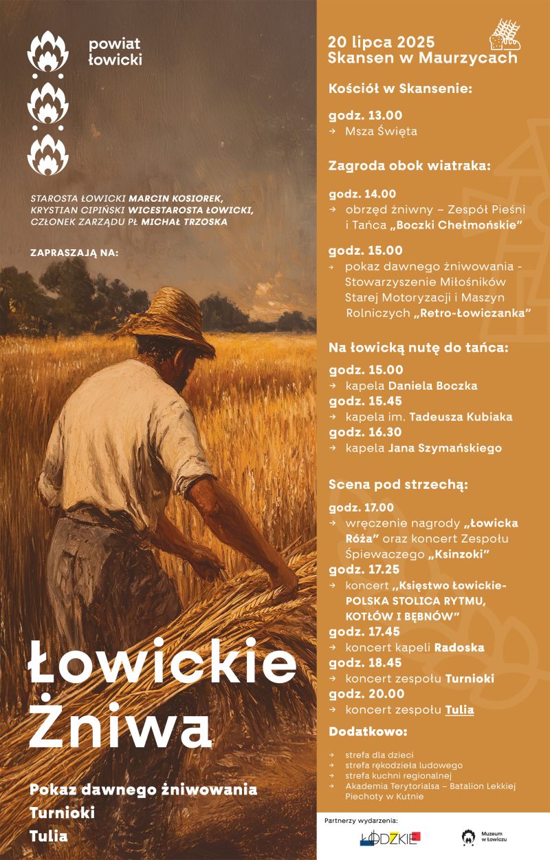 Plakat wydarzenia Łowickie Żniwa