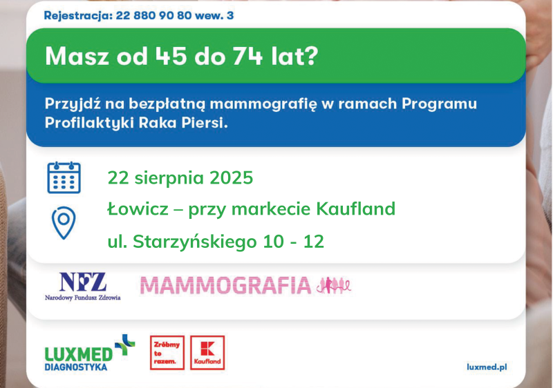 Bezpłatna mammografia w ramach Programu Profilaktyki Raka Piersi